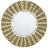 Bizzotto Spiegel<Wandspiegel ''Namibia'' in Beige/ Grün - Ø 45 cm