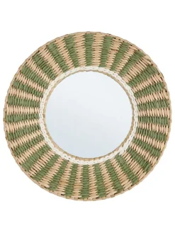 Bizzotto Spiegel<Wandspiegel ''Namibia'' in Beige/ Grün - Ø 45 cm