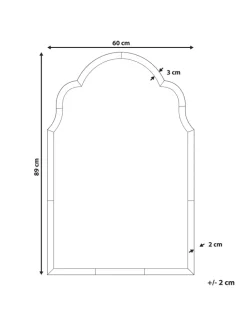 Beliani Spiegel<Wandspiegel NORVILLE in Kupfer - (W) 60 x (H) 89 x (L) 2 cm
