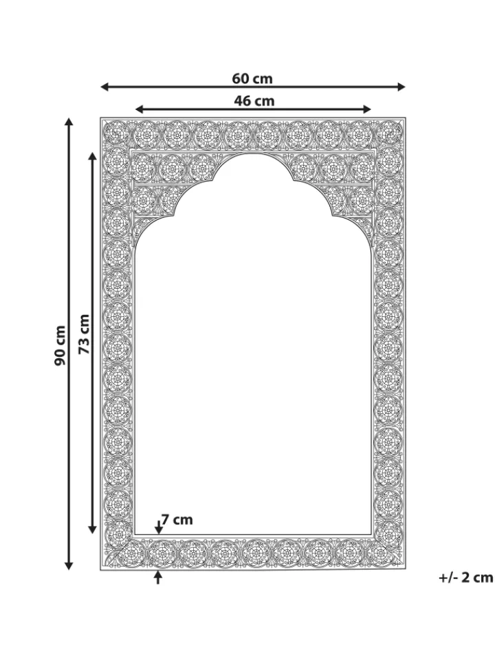 Beliani Spiegel<Wandspiegel PALI in Kupfer - (W) 60 x (H) 90 x (L) 2 cm