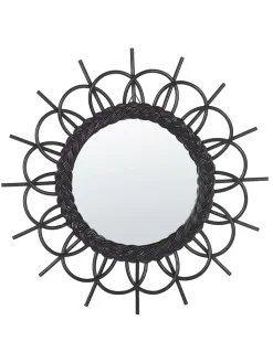 Beliani Spiegel<Wandspiegel TELAKIA in Schwarz - (W) 60 x (H) 60 x (L) 3 cm