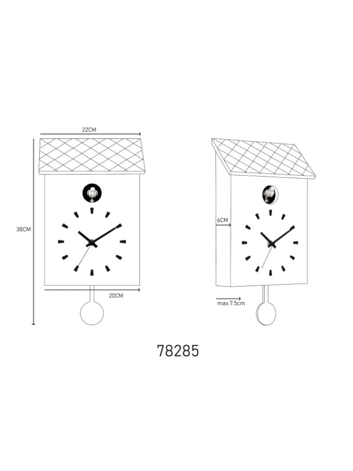Globo lighting Lichterketten & Deko-Leuchten<Wanduhr "CLOCKY" in brown