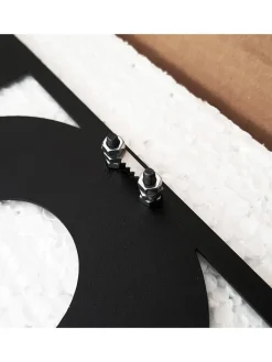 ABERTO DESIGN Wanddekoration<Wanduhr in Schwarz - Ø 49 cm
