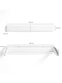 InnovaGoods Wäschekörbe & -Ständer<Wand-Wäscheständer in Weiß