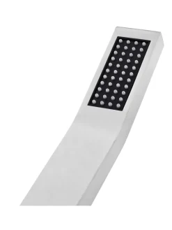Beliani Badarmaturen<Wannenarmaturen AMBORO in Silber/Schwarz - (W) 3.5 x (H) 20 x (L) 1.5 cm