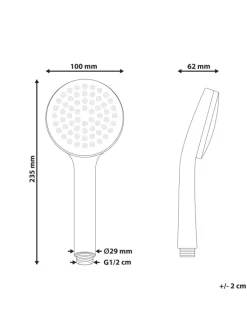 Beliani Badarmaturen<Wannenarmaturen AYPATE in Silber - (W) 10 x (H) 23 x (L) 6 cm