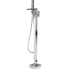 Beliani Badarmaturen<Wannenarmaturen BOYOMA in Silber - (W) 19 x (H) 118 x (L) 15 cm