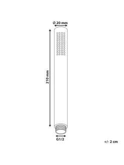 Beliani Badarmaturen<Wannenarmaturen CABUYAL in Schwarz - (W) 2 x (H) 21 x (L) 2 cm