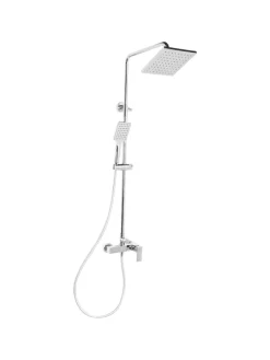 Beliani Badarmaturen<Wannenarmaturen CATAGENA in Silber - (W) 19 x (H) 93 cm