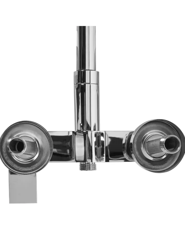 Beliani Badarmaturen<Wannenarmaturen CATAGENA in Silber - (W) 19 x (H) 93 cm