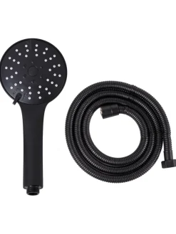 Beliani Badarmaturen<Wannenarmaturen CHURUN in Schwarz - (W) 11 x (H) 25 x (L) 3 cm
