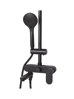 Beliani Badarmaturen<Wannenarmaturen GURARA in Schwarz - (W) 23 x (H) 83 x (L) 36 cm