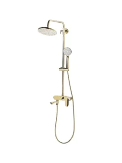 Beliani Badarmaturen<Wannenarmaturen GURARA in Gold - (W) 23 x (H) 83 x (L) 36 cm