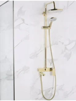 Beliani Badarmaturen<Wannenarmaturen GURARA in Gold - (W) 23 x (H) 83 x (L) 36 cm