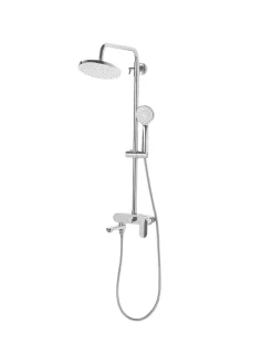 Beliani Badarmaturen<Wannenarmaturen GURARA in Silber - (W) 23 x (H) 83 x (L) 36 cm