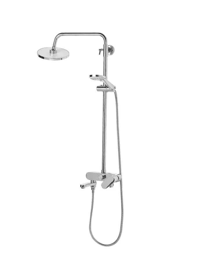 Beliani Badarmaturen<Wannenarmaturen GURARA in Silber - (W) 23 x (H) 83 x (L) 36 cm