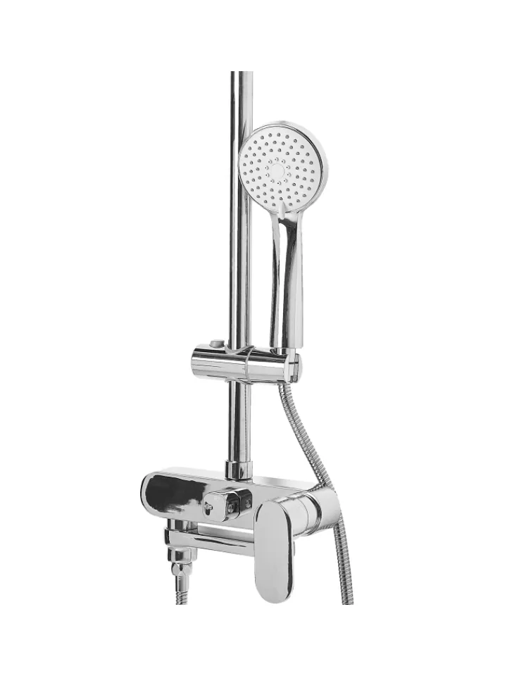 Beliani Badarmaturen<Wannenarmaturen GURARA in Silber - (W) 23 x (H) 83 x (L) 36 cm