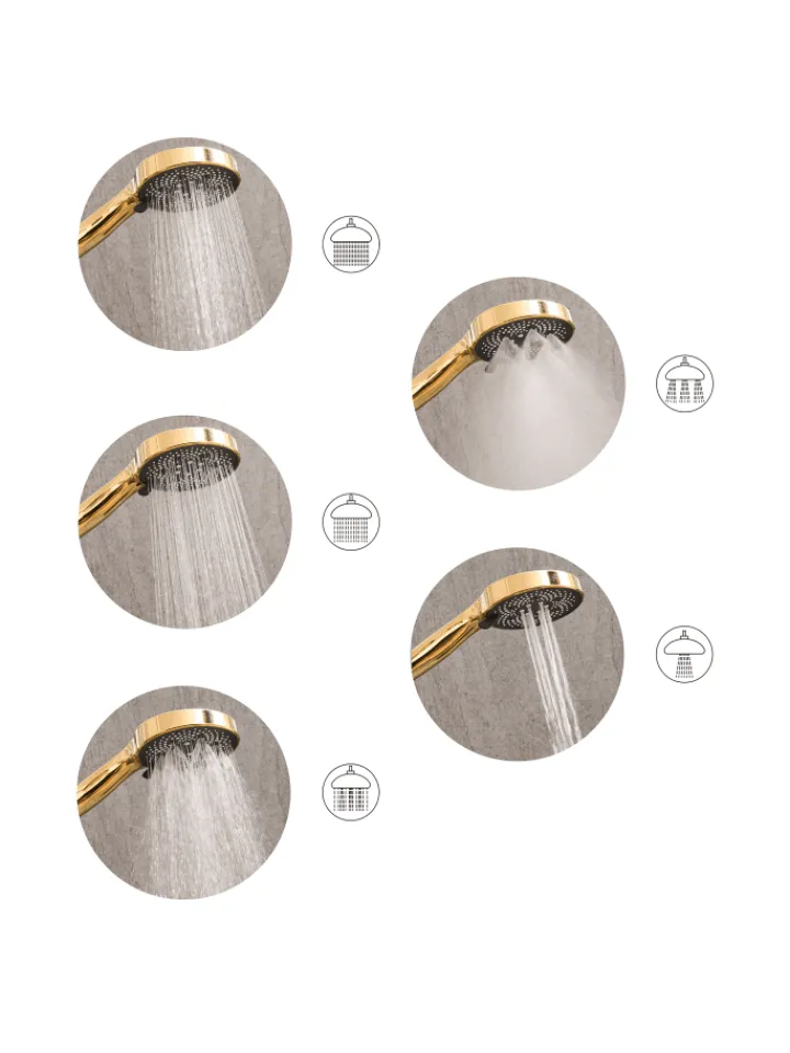 Beliani Badarmaturen<Wannenarmaturen ICHMA in Gold - (W) 12 x (H) 26 x (L) 7 cm