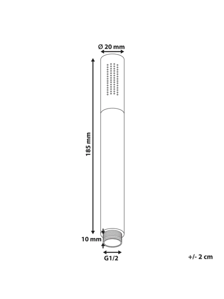 Beliani Badarmaturen<Wannenarmaturen MARFAU in Gold - (W) 2 x (H) 19 x (L) 2 cm