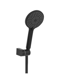 Beliani Badarmaturen<Wannenarmaturen MELIQUINA in Schwarz - (W) 31 x (H) 164 x (L) 12 cm