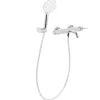 Beliani Badarmaturen<Wannenarmaturen MELIQUINA in Silber - (W) 31 x (H) 164 x (L) 12 cm
