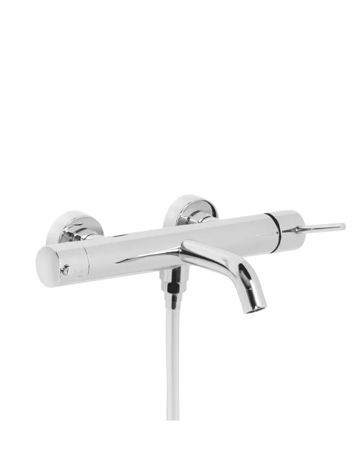 Beliani Badarmaturen<Wannenarmaturen MELIQUINA in Silber - (W) 31 x (H) 164 x (L) 12 cm