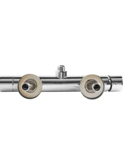Beliani Badarmaturen<Wannenarmaturen MELIQUINA in Silber - (W) 31 x (H) 164 x (L) 12 cm