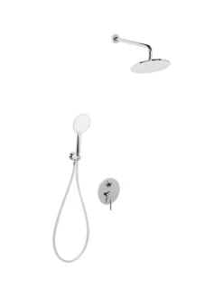 Beliani Badarmaturen<Wannenarmaturen PUELO in Silber - (W) 23 x (H) 180 x (L) 41 cm