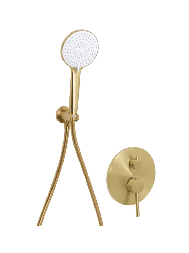 Beliani Badarmaturen<Wannenarmaturen PUELO in Gold - (W) 23 x (H) 180 x (L) 41 cm