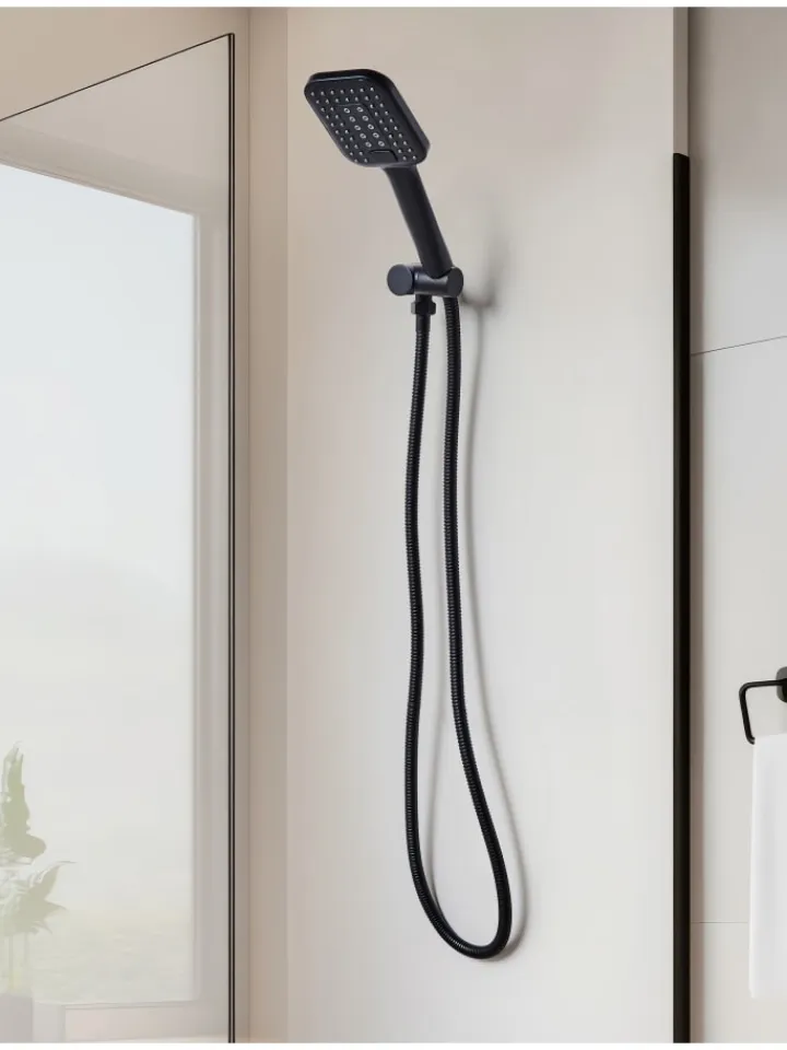 Beliani Badarmaturen<Wannenarmaturen TINGO in Schwarz - (W) 9 x (H) 26 x (L) 6 cm
