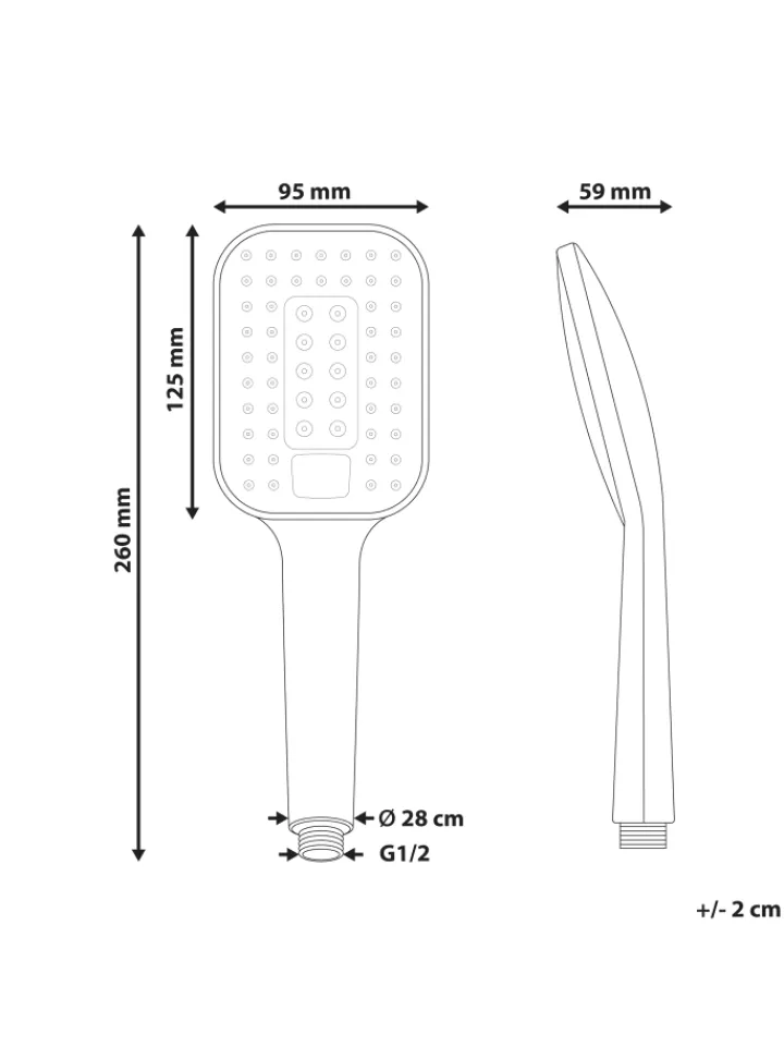 Beliani Badarmaturen<Wannenarmaturen TINGO in Silber - (W) 9 x (H) 26 x (L) 6 cm