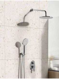 Beliani Badarmaturen<Wannenarmaturen TINGUIRIRICA in Silber - (W) 25 x (H) 175 x (L) 41 cm