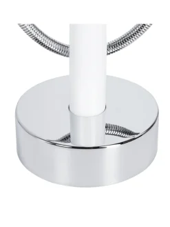 Beliani Badarmaturen<Wannenarmaturen TUGELA in Weiß/Silber - (W) 21 x (H) 116 x (L) 16 cm