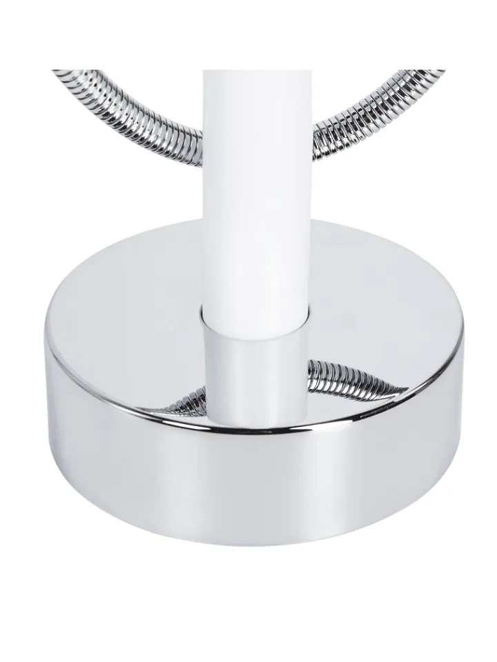 Beliani Badarmaturen<Wannenarmaturen TUGELA in Weiß/Silber - (W) 21 x (H) 116 x (L) 16 cm