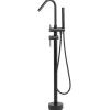 Beliani Badarmaturen<Wannenarmaturen VICTORIA in Schwarz - (W) 21 x (H) 118 x (L) 16 cm