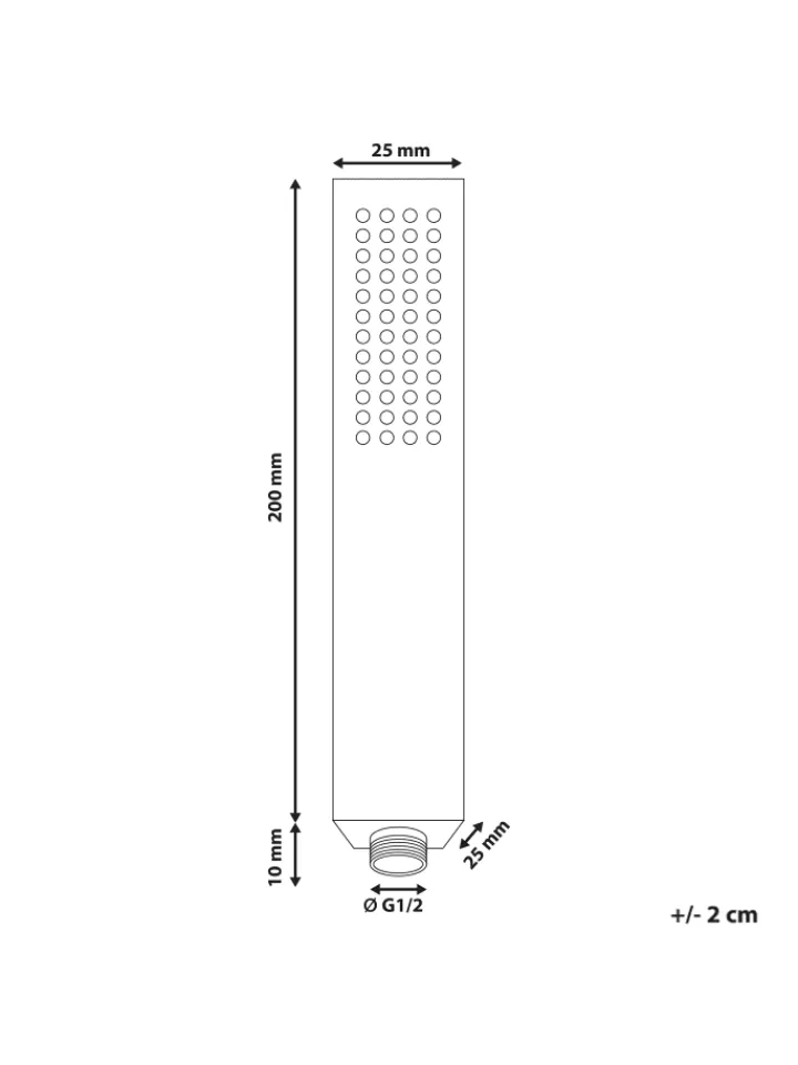 Beliani Badarmaturen<Wannenarmaturen YARARI in Silber - (W) 2.5 x (H) 20 x (L) 2.5 cm