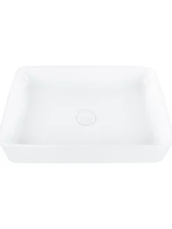 Beliani Badarmaturen<Waschbecken CHIVANA in Weiß - (W) 51 x (H) 11 x (L) 34 cm