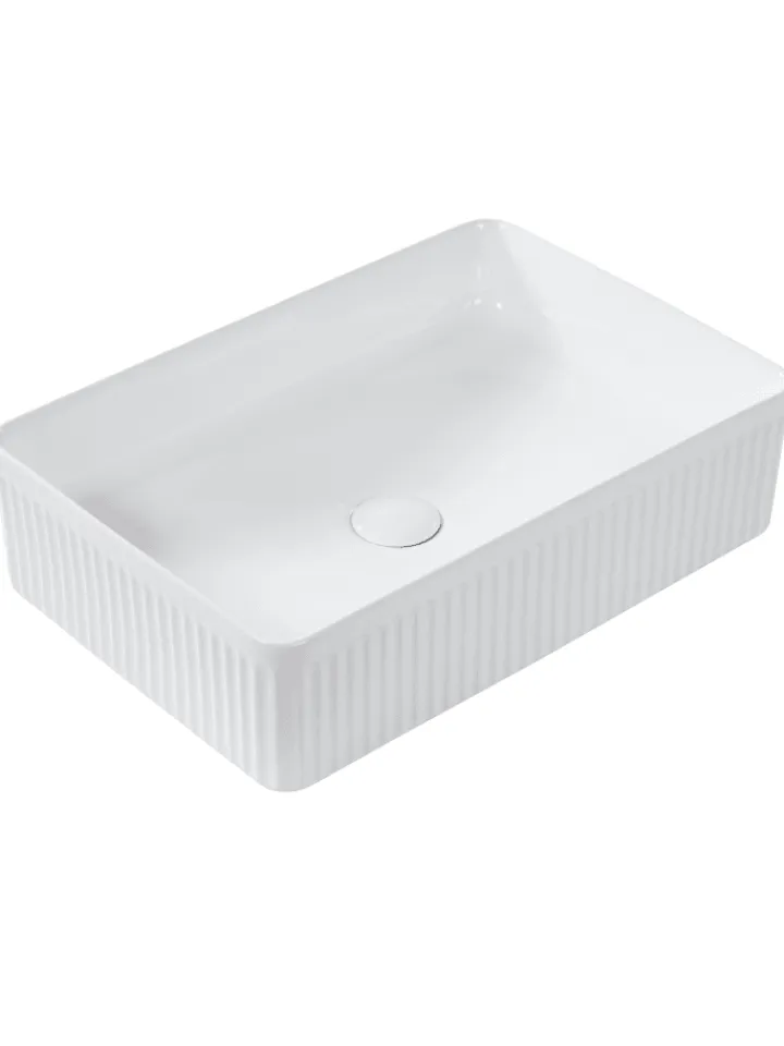Beliani Badarmaturen<Waschbecken GELDO in Weiß - (W) 50 x (H) 13 x (L) 34 cm