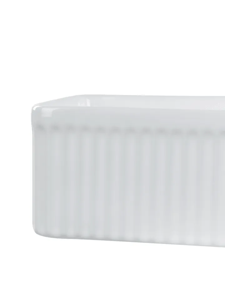 Beliani Badarmaturen<Waschbecken GELDO in Weiß - (W) 50 x (H) 13 x (L) 34 cm