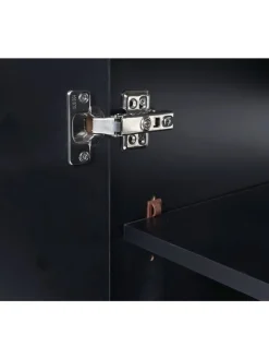 MCW Badezimmermöbel<Waschbecken mit Unterschrank D16, Schwarz