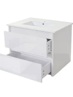 MCW Badmöbel<Waschbecken mit Unterschrank B19, Weiß