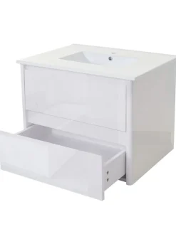 MCW Badmöbel<Waschbecken mit Unterschrank B19, Weiß
