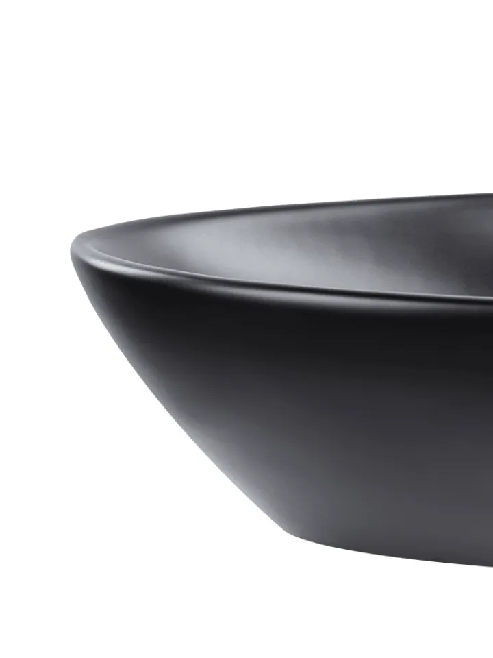 Beliani Badarmaturen<Waschbecken TIRIG in Schwarz - (W) 60 x (H) 14 x (L) 39 cm