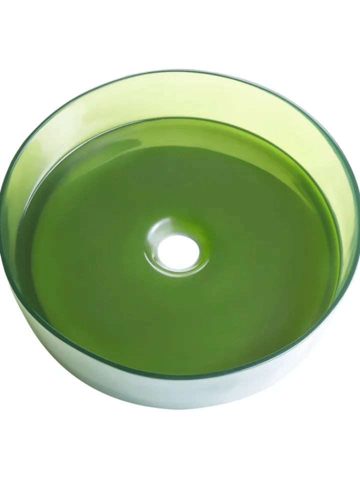 Beliani Badarmaturen<Waschbecken TOLOSA in Grün - (W) 36 x (H) 10 x (L) 36 cm