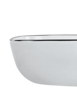 Beliani Badarmaturen<Waschbecken XERT in Weiß/Schwarz - (W) 46 x (H) 14 x (L) 33 cm