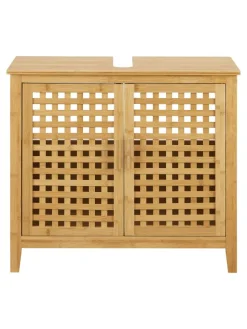 en.casa Badmöbel<Waschbeckenschrank Ingmarsö in Beige (H)60cm (B)67cm (T)30cm