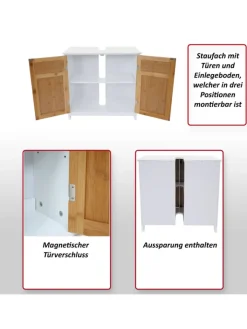 MCW Badmöbel<Waschbeckenunterschrank A85, Grau