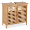 relaxdays Badmöbel<Waschbeckenunterschrank in Natur - (B)66 x (H)61 x (T)30 cm