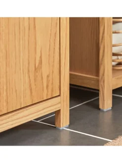 SoBuy Badezimmermöbel<Waschbeckenunterschrank in Natur - (B)60 x (H)60 x (T)35cm