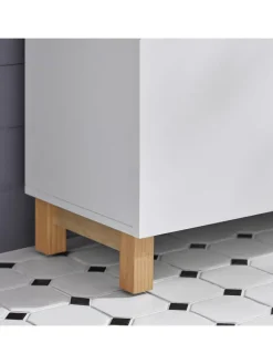 SoBuy Badmöbel<Waschbeckenunterschrank in Weiß - (B)60 x (H)60 x (T)30cm
